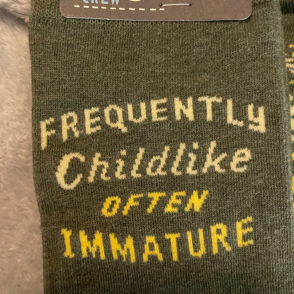 Blue Q Olive and Yellow Floral Men's Sock - Picture 5 of 5